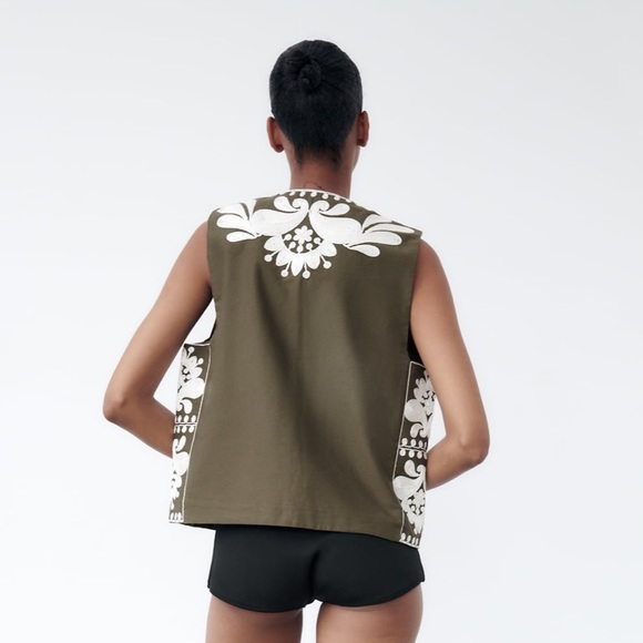 Zara embroidered vest - Picture 8 of 11